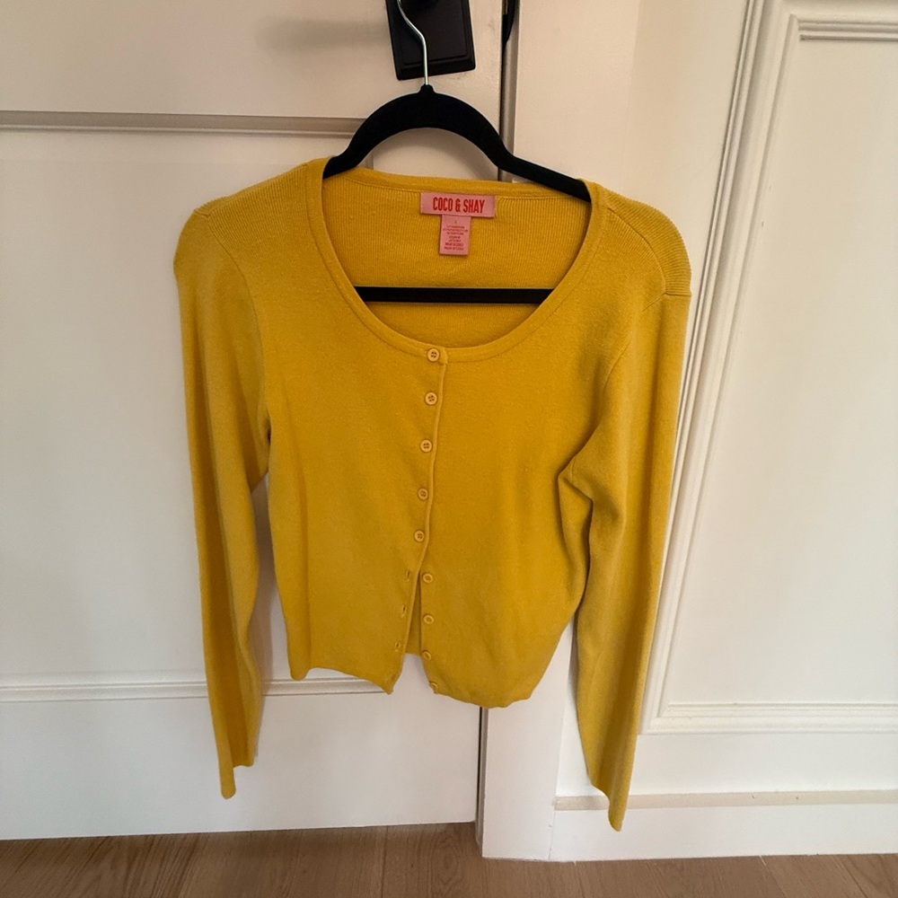 Coco & Sky Yellow Cardigan